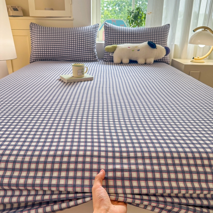 91家纺网 家纺一手货源 找家纺 温眠家纺 2025新款云感皱皱双层纱床笠 罗格先生