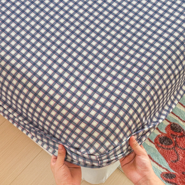 91家纺网 家纺一手货源 找家纺 温眠家纺 2025新款云感皱皱双层纱床笠 罗格先生