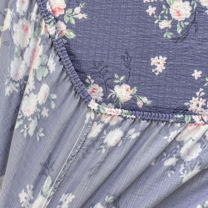 91家纺网 家纺一手货源 找家纺 温眠家纺 2025新款云感皱皱双层纱床笠 花簇