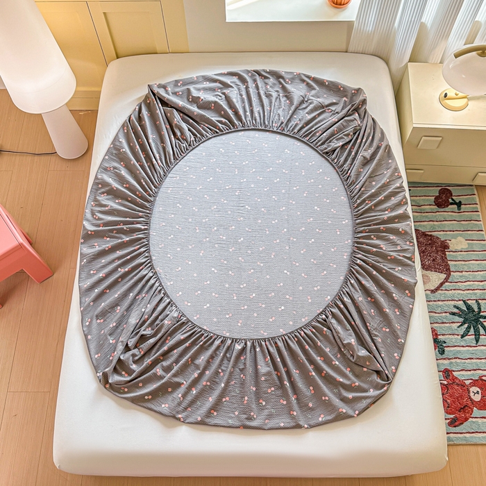 91家纺网 家纺一手货源 找家纺 （总）温眠家纺 2025新款云感皱皱双层纱床笠