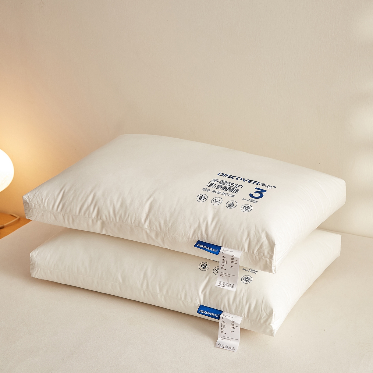 91家纺网 家纺一手货源 找家纺 铺尚美家纺 2026新款A类全棉三防枕枕头枕芯 低枕【一对装】