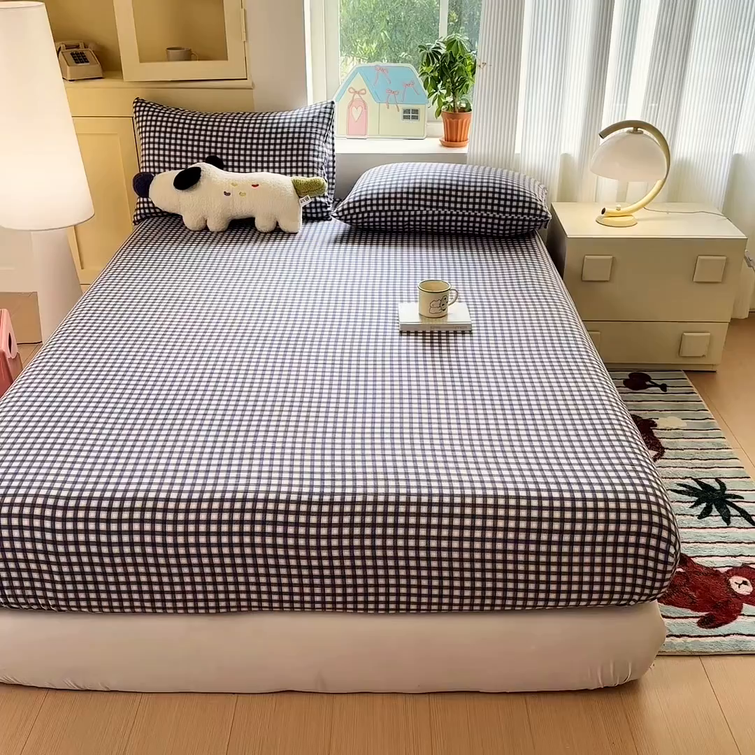 91家纺网 家纺一手货源 找家纺 温眠家纺 2025新款云感皱皱双层纱床笠 罗格先生