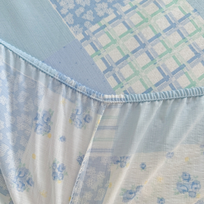 91家纺网 家纺一手货源 找家纺 （总）温眠家纺 2025新款高克重云感双层纱床笠三件套学生床二件套床笠单品