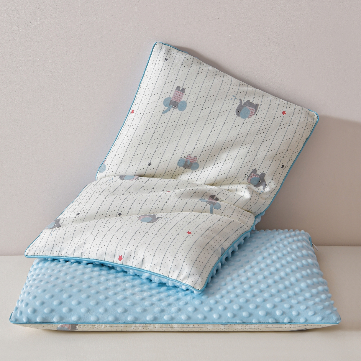 91家纺网 家纺一手货源 找家纺 （总）铺尚美家纺 2026新款纯棉+豆豆绒棉花枕枕头枕芯 儿童枕芯 学生枕