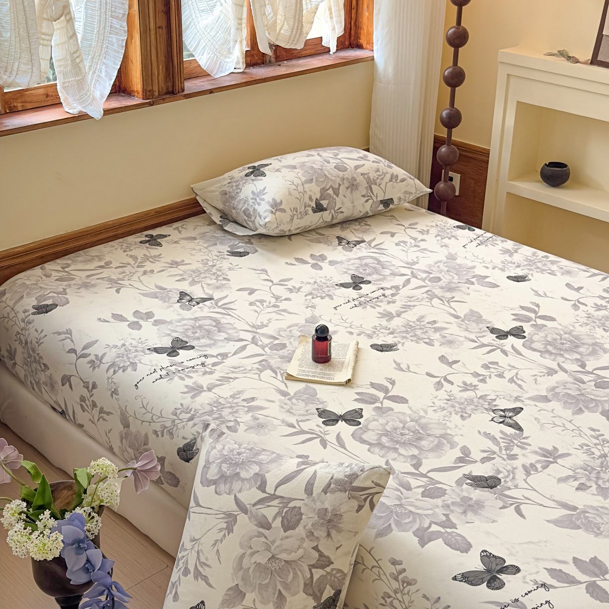 91家纺网 家纺一手货源 找家纺 （总）温眠家纺 2025新款双层纱单件床笠床单