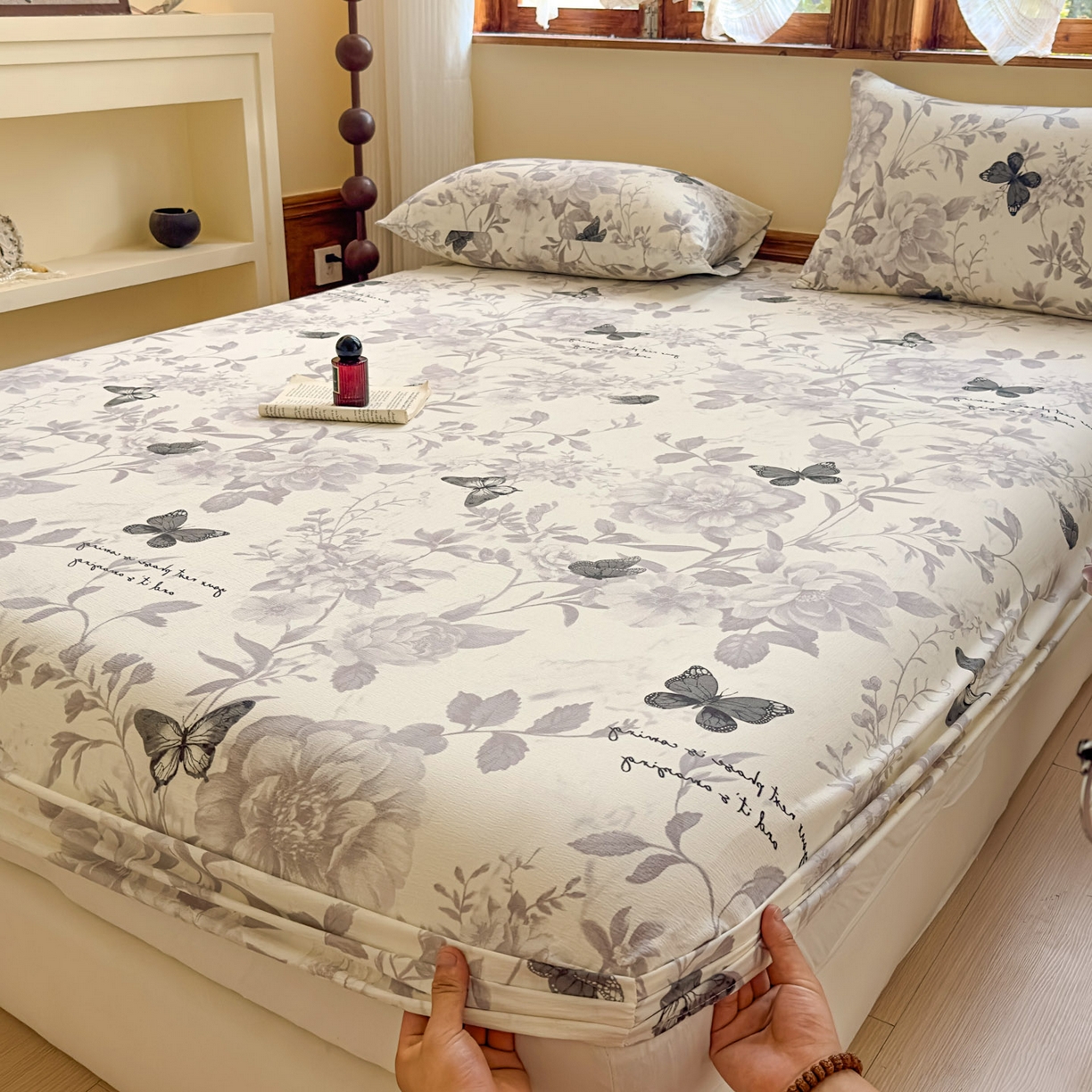 91家纺网 家纺一手货源 找家纺 （总）温眠家纺 2025新款双层纱单件床笠床单