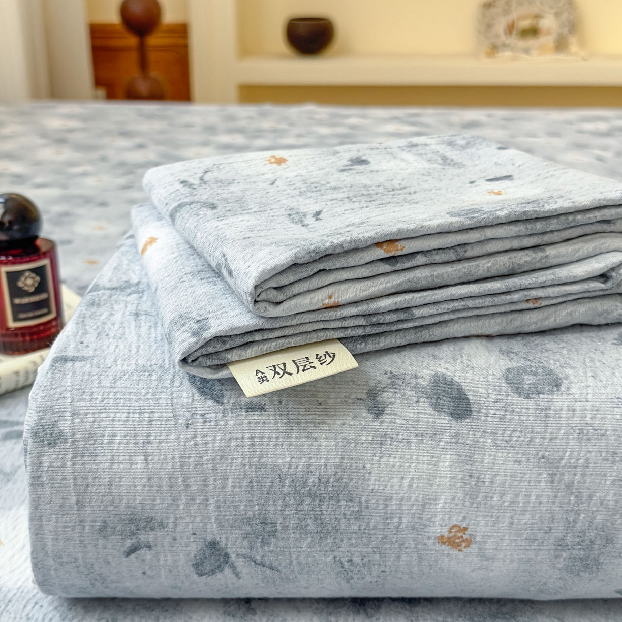 91家纺网 家纺一手货源 找家纺 （总）温眠家纺 2025新款双层纱单件床笠床单