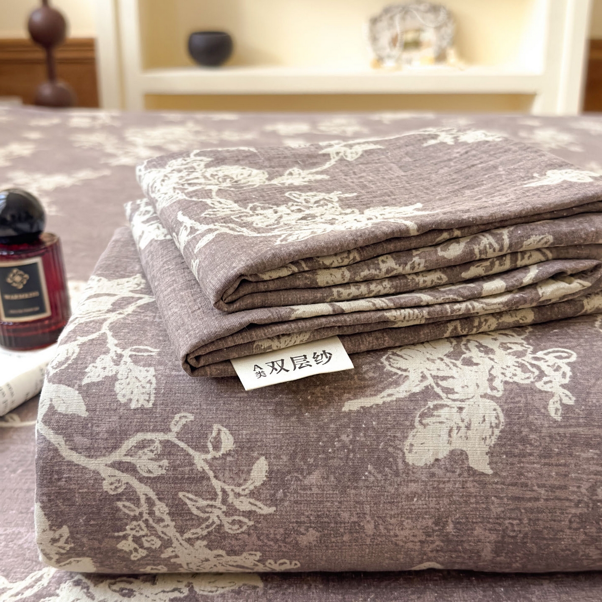 91家纺网 家纺一手货源 找家纺 （总）温眠家纺 2025新款双层纱单件床笠床单