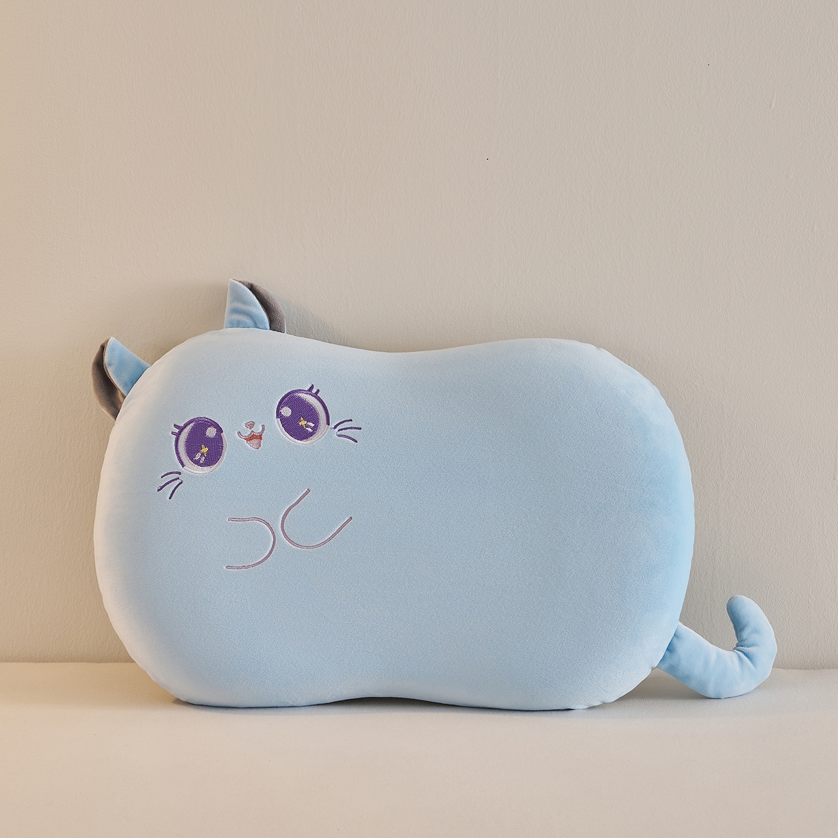 91家纺网 家纺一手货源 找家纺 铺尚美家纺 2026可爱卡通儿童猫肚枕学生幼儿园卡通记忆棉枕头枕芯30*50cm 大眼喵喵记忆枕-蓝