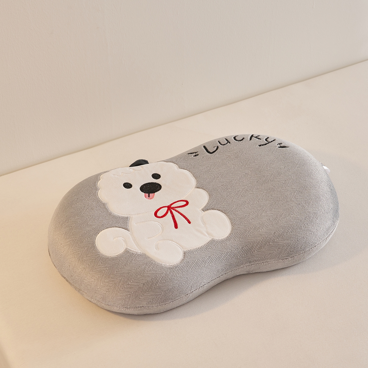 铺尚美家纺 2026可爱卡通儿童猫肚枕学生幼儿园卡通记忆棉枕头枕芯30*50cm Lucky羊咩咩记忆枕-灰