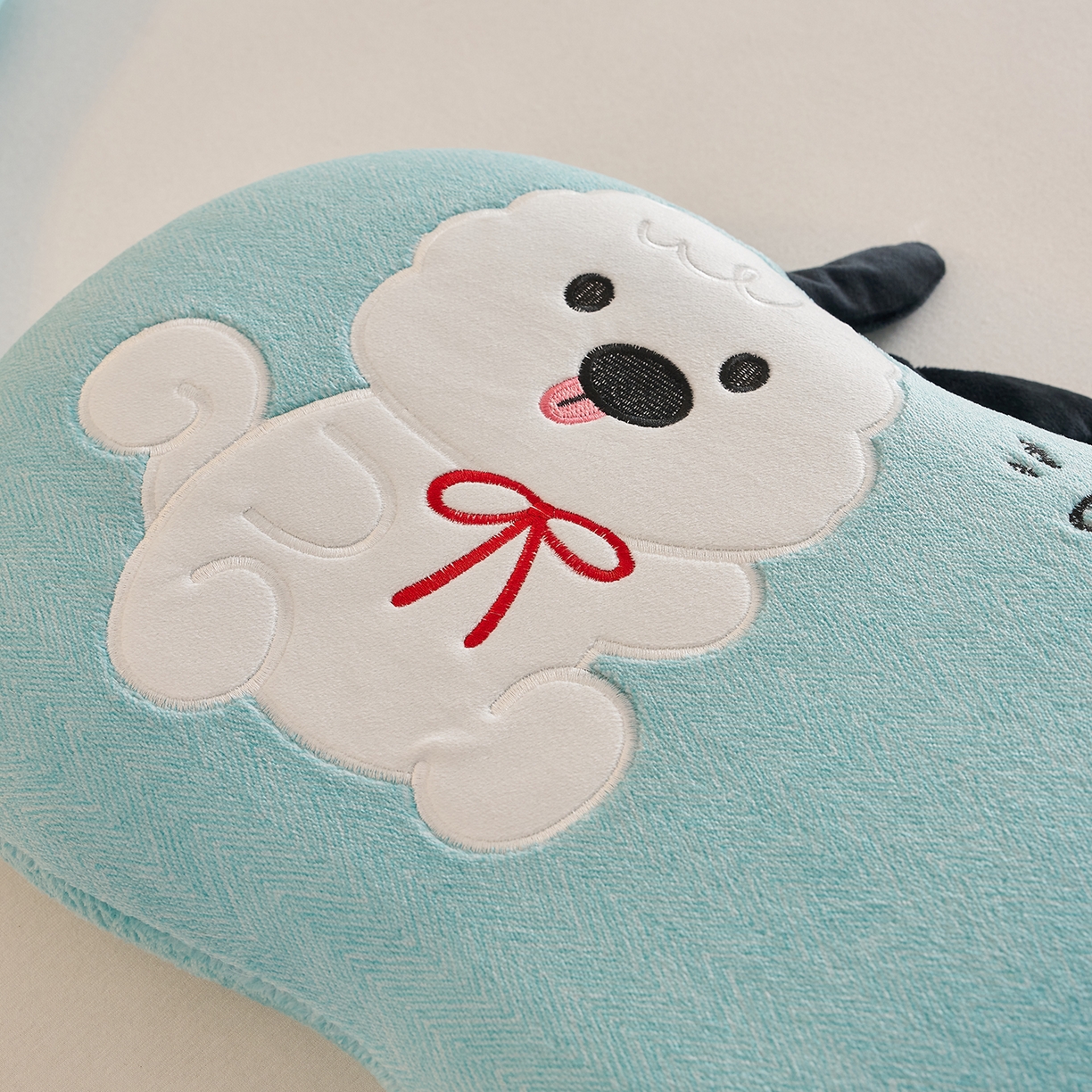 91家纺网 家纺一手货源 找家纺 铺尚美家纺 2026可爱卡通儿童猫肚枕学生幼儿园卡通记忆棉枕头枕芯30*50cm Lucky羊咩咩记忆枕-蓝