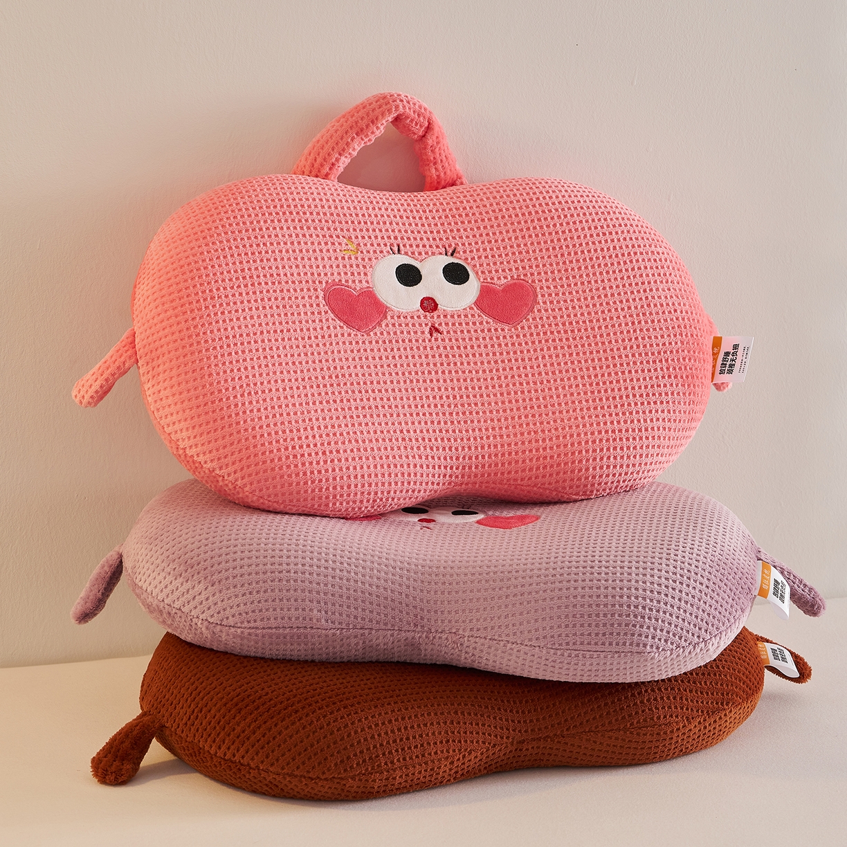 91家纺网 家纺一手货源 找家纺 （总）铺尚美家纺 2026可爱卡通儿童猫肚枕学生幼儿园卡通记忆棉枕头枕芯30*50cm