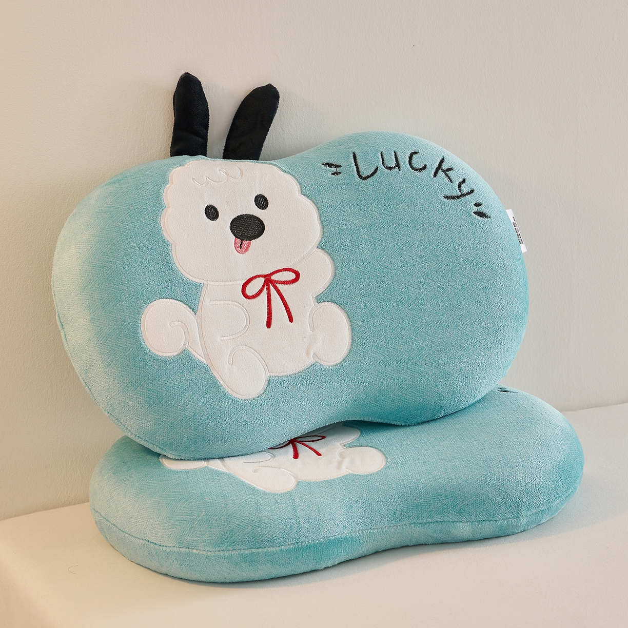 91家纺网 家纺一手货源 找家纺 铺尚美家纺 2026可爱卡通儿童猫肚枕学生幼儿园卡通记忆棉枕头枕芯30*50cm Lucky羊咩咩记忆枕-蓝