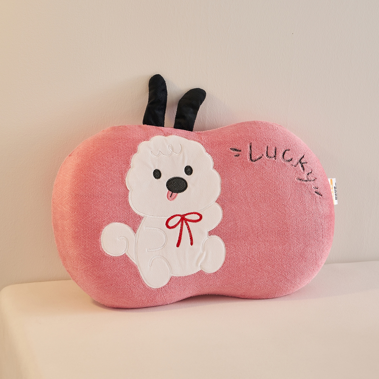 91家纺网 家纺一手货源 找家纺 铺尚美家纺 2026可爱卡通儿童猫肚枕学生幼儿园卡通记忆棉枕头枕芯30*50cm Lucky羊咩咩记忆枕-粉