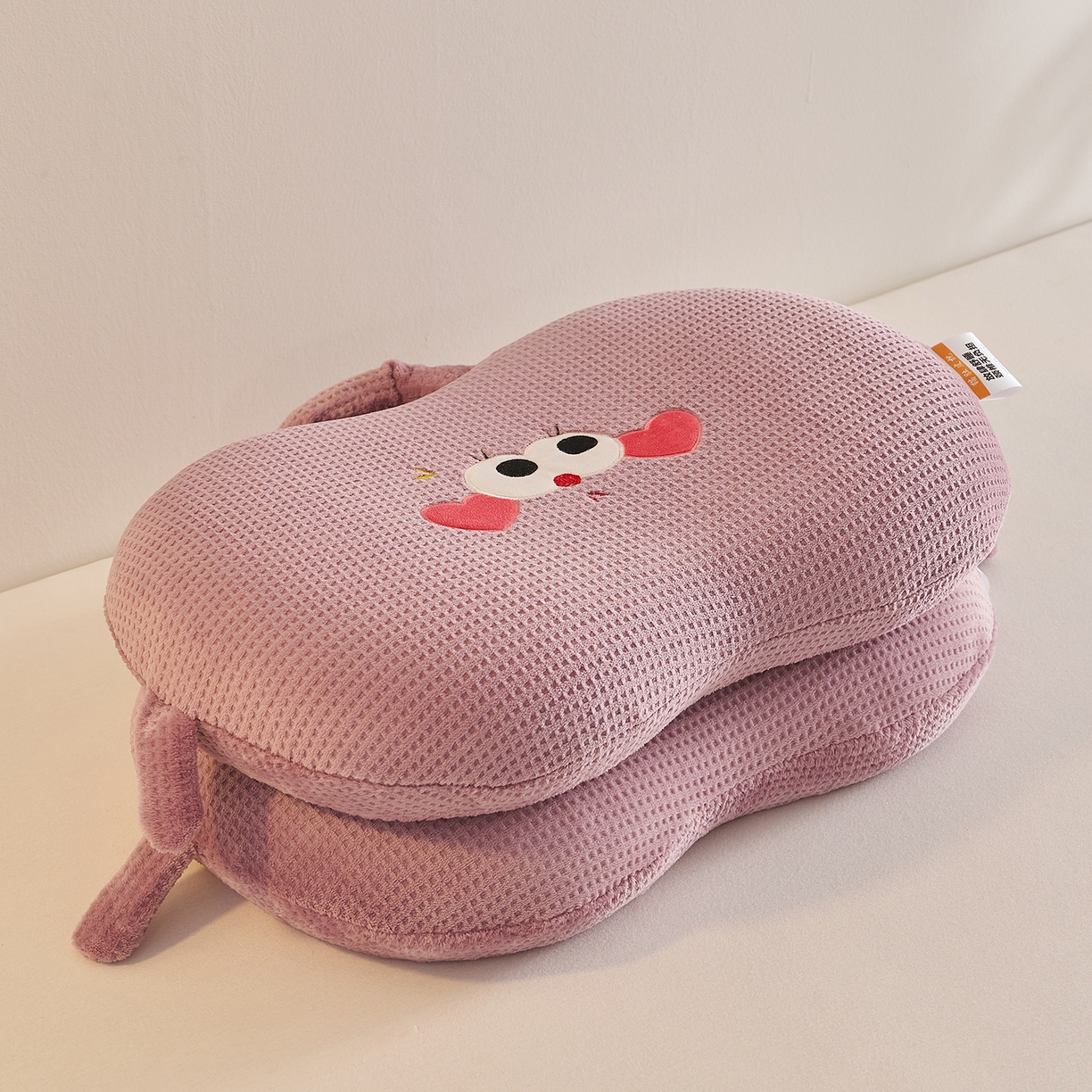 91家纺网 家纺一手货源 找家纺 铺尚美家纺 2026可爱卡通儿童猫肚枕学生幼儿园卡通记忆棉枕头枕芯30*50cm 手提兜兜记忆枕-紫