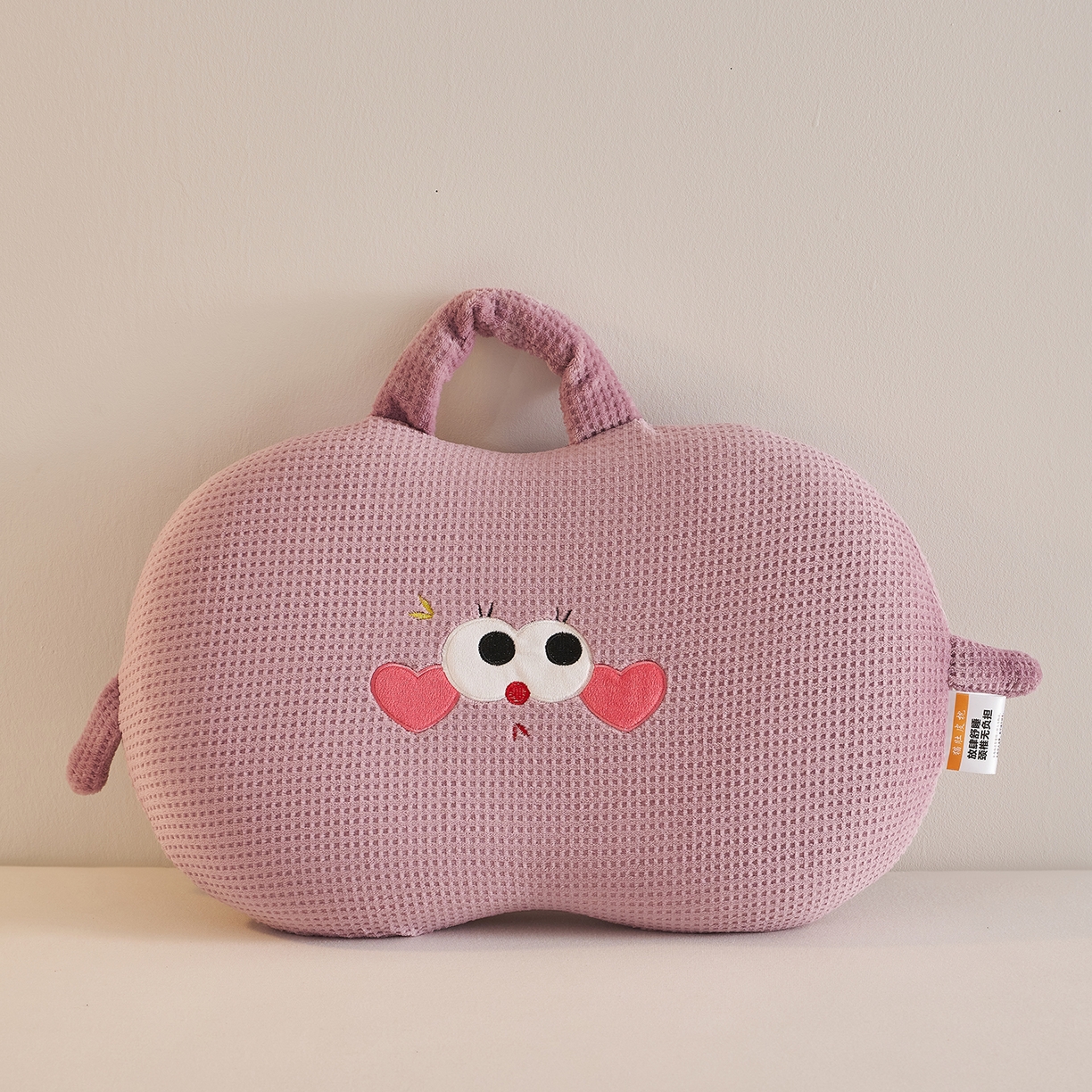 91家纺网 家纺一手货源 找家纺 铺尚美家纺 2026可爱卡通儿童猫肚枕学生幼儿园卡通记忆棉枕头枕芯30*50cm 手提兜兜记忆枕-紫