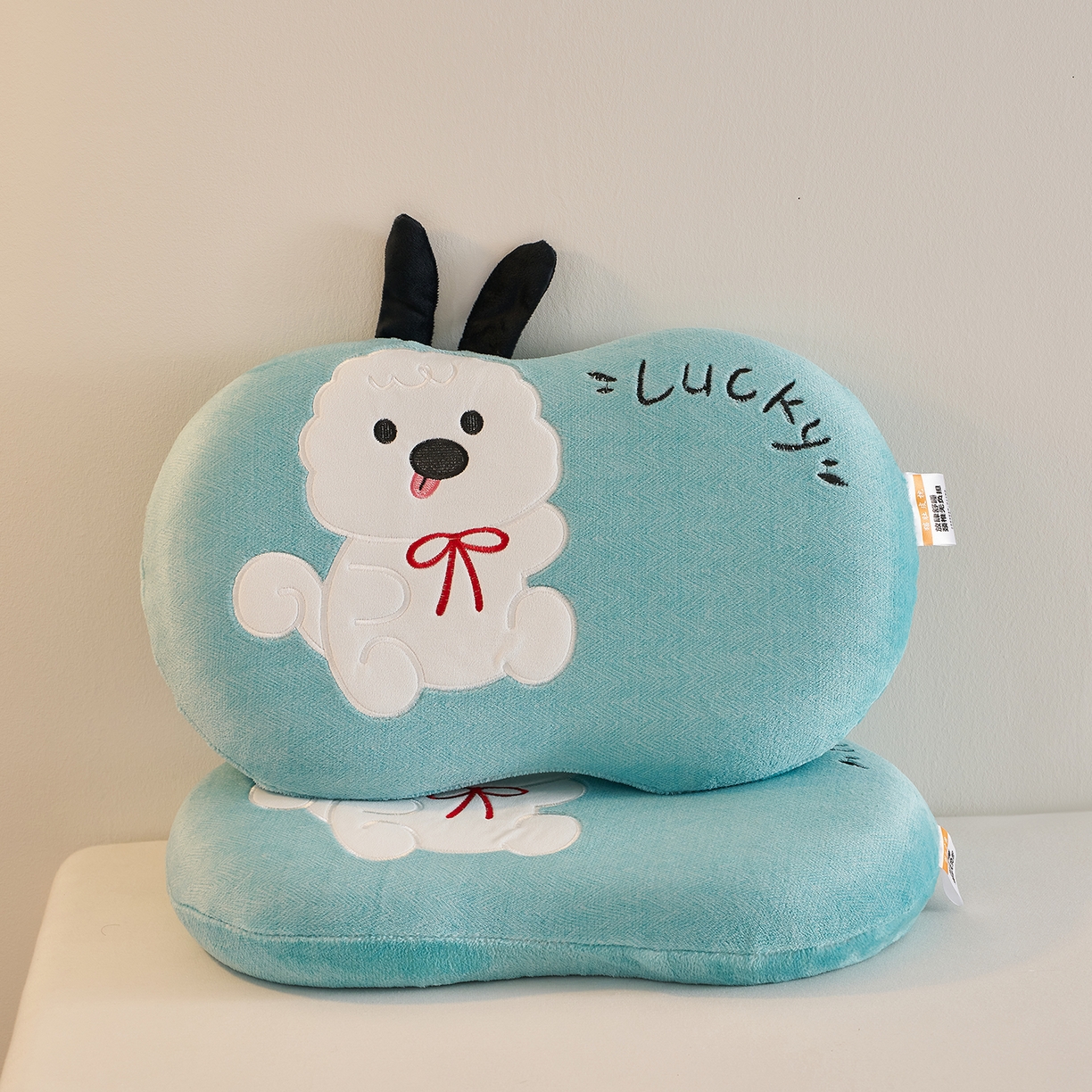 91家纺网 家纺一手货源 找家纺 铺尚美家纺 2026可爱卡通儿童猫肚枕学生幼儿园卡通记忆棉枕头枕芯30*50cm Lucky羊咩咩记忆枕-蓝