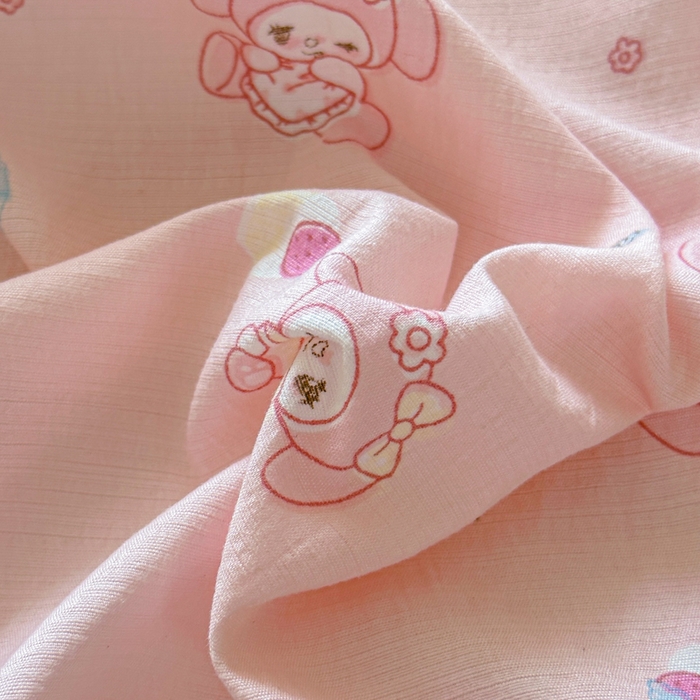 91家纺网 家纺一手货源 找家纺 温眠家纺 2025新款高克重云感双层纱床笠三件套学生床二件套床笠单品 双层纱床笠-美乐蒂