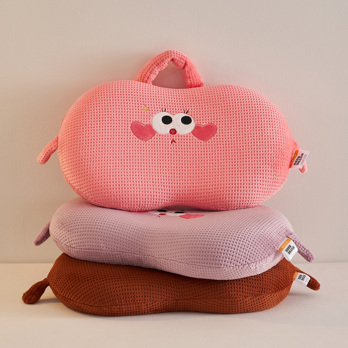 91家纺网 家纺一手货源 找家纺 铺尚美家纺 2026可爱卡通儿童猫肚枕学生幼儿园卡通记忆棉枕头枕芯30*50cm 组合图