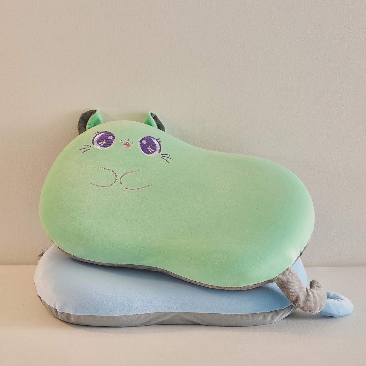 91家纺网 家纺一手货源 找家纺 铺尚美家纺 2026可爱卡通儿童猫肚枕学生幼儿园卡通记忆棉枕头枕芯30*50cm 组合图