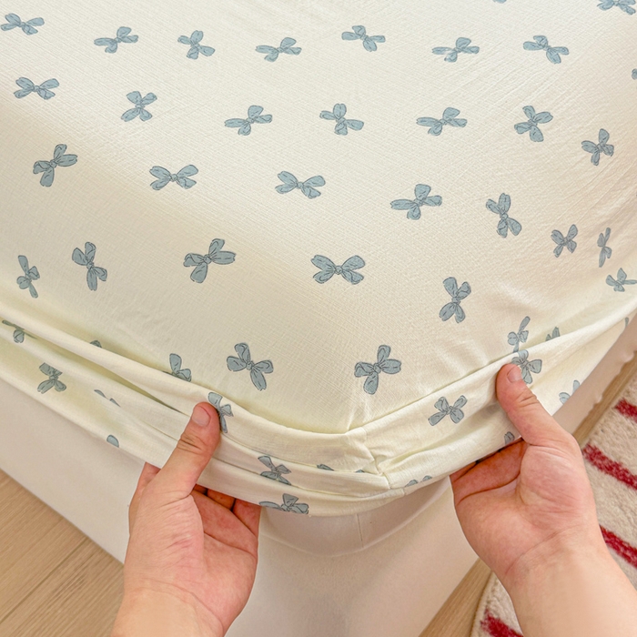 91家纺网 家纺一手货源 找家纺 温眠家纺 2025新款高克重云感双层纱床笠三件套学生床二件套床笠单品 双层纱床笠-相思