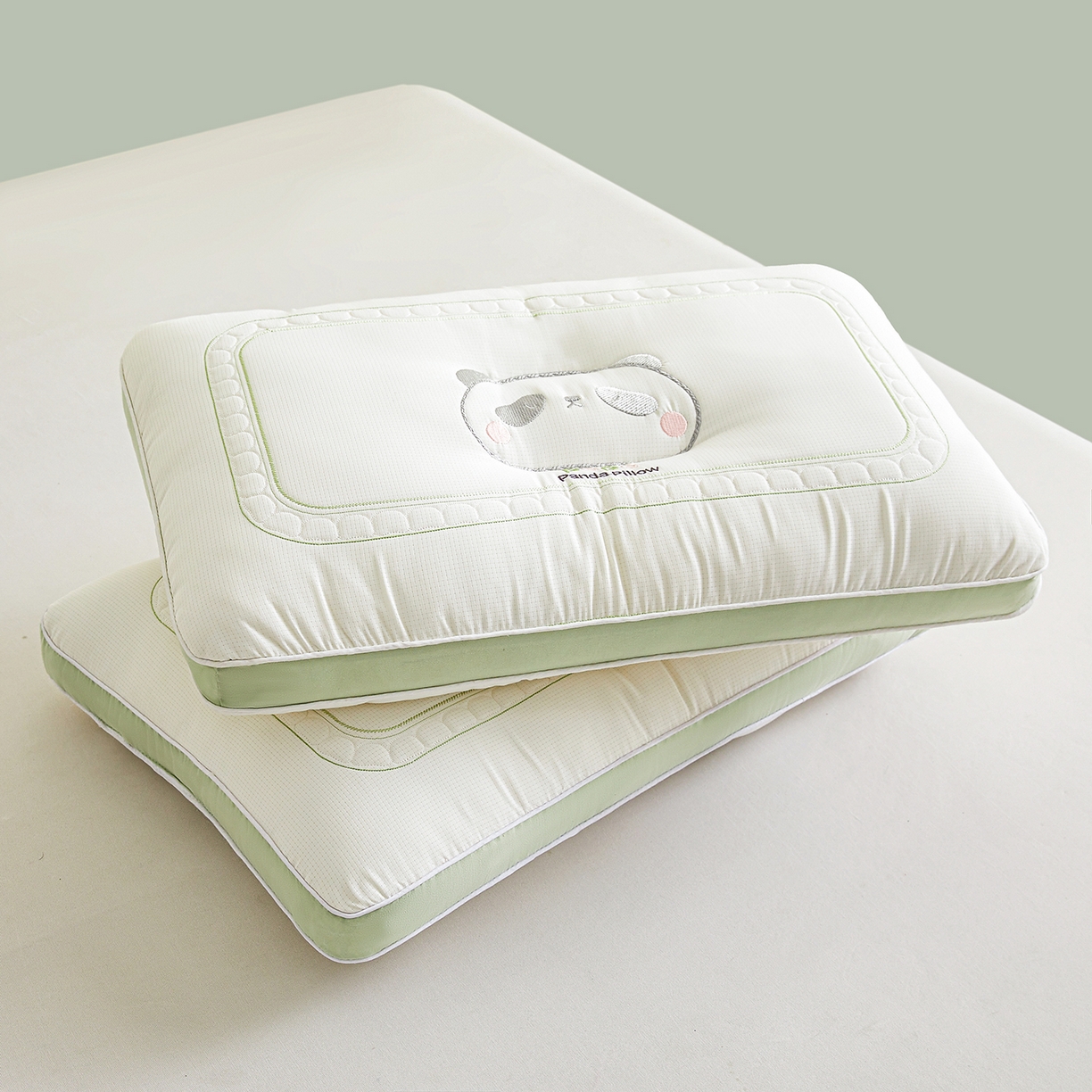 91家纺网 家纺一手货源 找家纺 （总）铺尚美家纺 2026新款Papa熊猫刺绣定型枕枕头枕芯