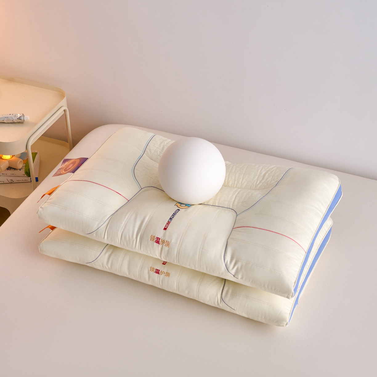 91家纺网 家纺一手货源 找家纺 鼎晟纺 2026新款锁温护颈枕学生枕头成人枕芯 锁温护颈-高枕-一对装