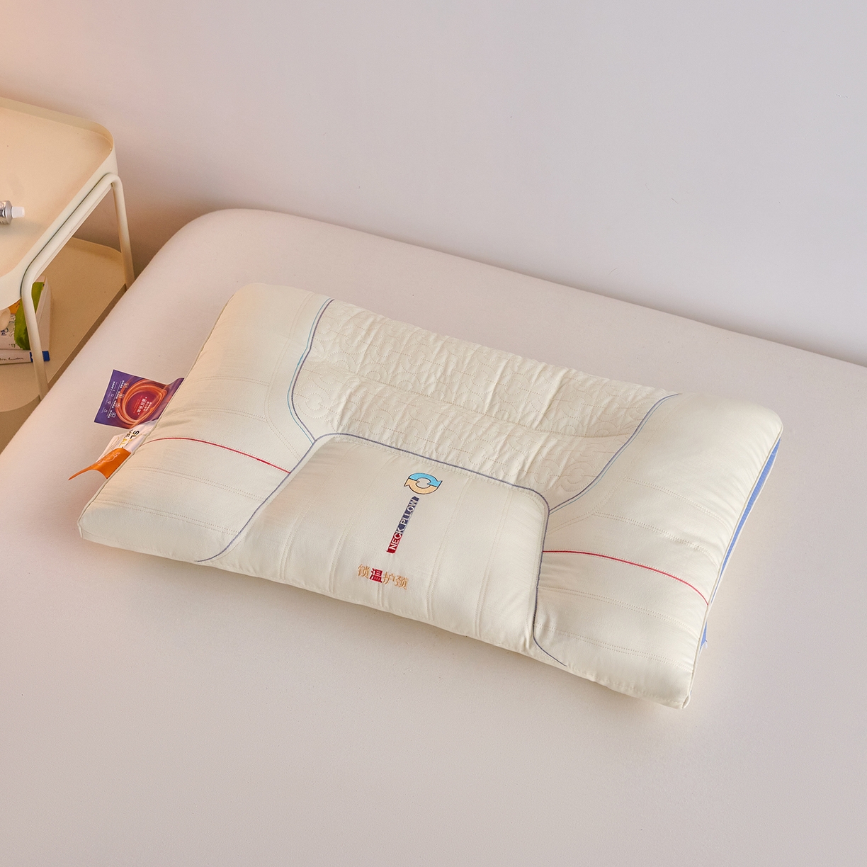 91家纺网 家纺一手货源 找家纺 鼎晟纺 2026新款锁温护颈枕学生枕头成人枕芯 锁温护颈-低枕-一对装