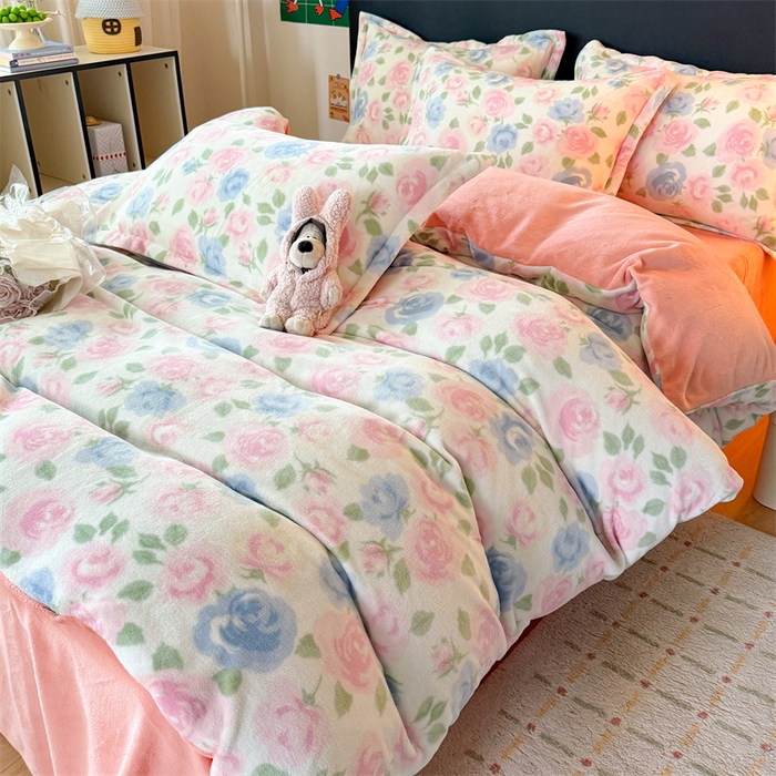 91家纺网 家纺一手货源 找家纺 （总）温眠家纺 2025新款加厚牛奶绒四件套跑量款