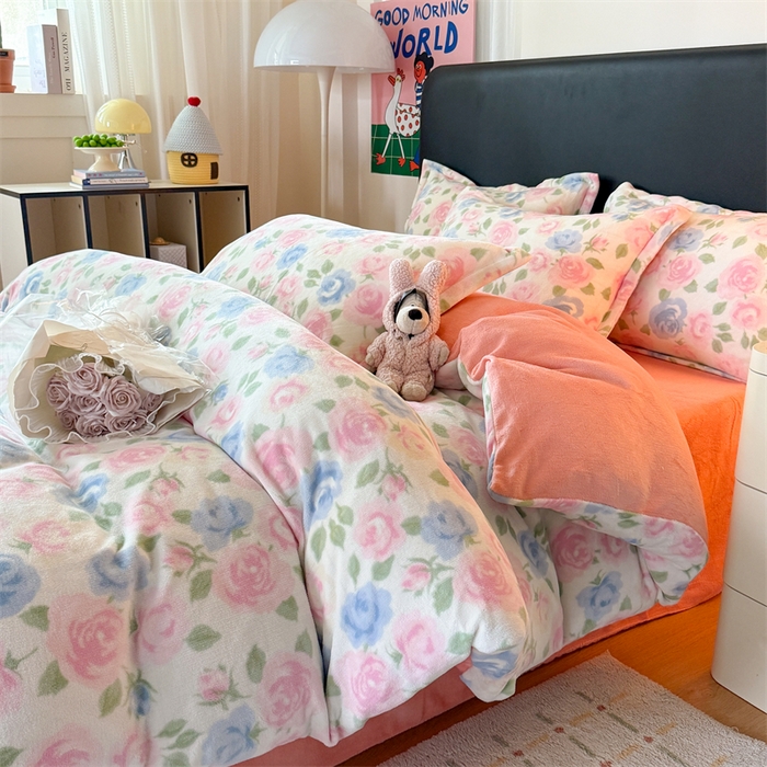 91家纺网 家纺一手货源 找家纺 （总）温眠家纺 2025新款加厚牛奶绒四件套跑量款