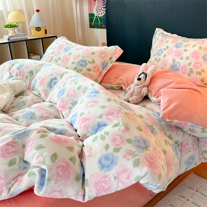 91家纺网 家纺一手货源 找家纺 （总）温眠家纺 2025新款加厚牛奶绒四件套跑量款