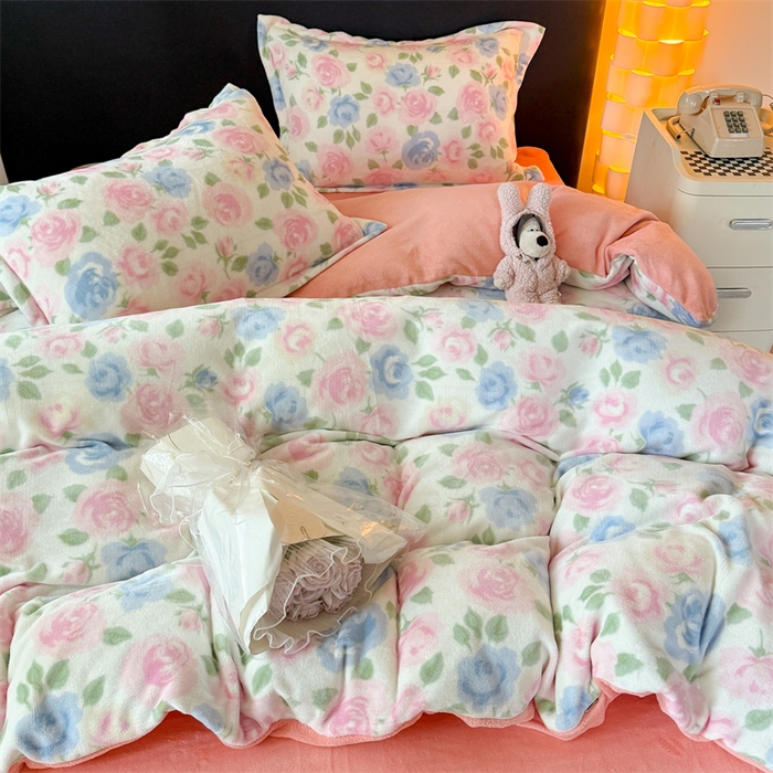 91家纺网 家纺一手货源 找家纺 （总）温眠家纺 2025新款加厚牛奶绒四件套跑量款