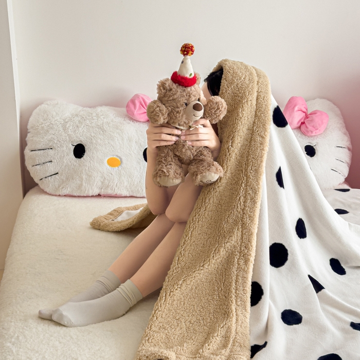 91家纺网 家纺一手货源 找家纺 温眠家纺 2025新款ins羊羔绒牛奶绒可被套休闲毯单被套-毯子图 羊-初见