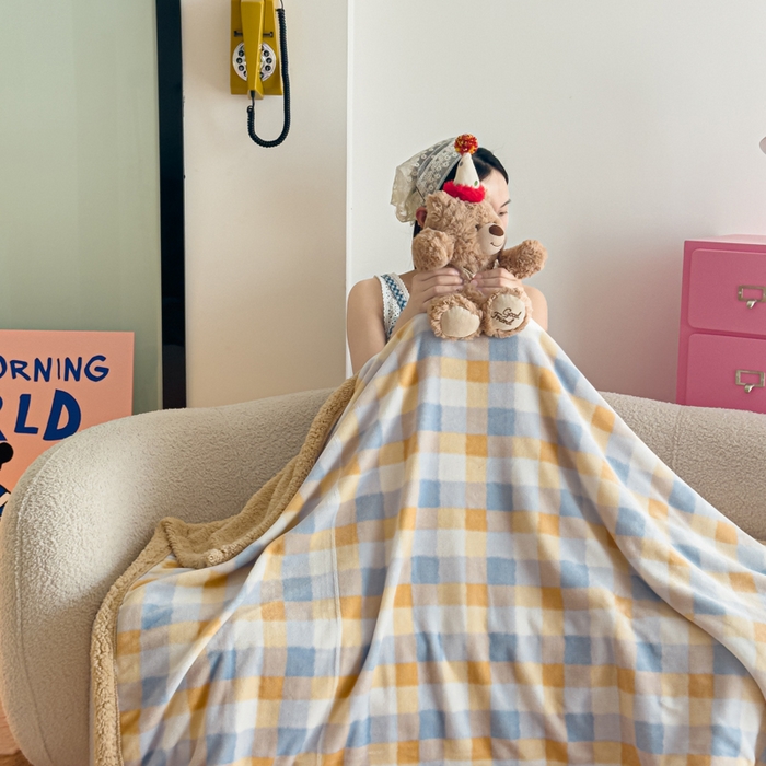 91家纺网 家纺一手货源 找家纺 温眠家纺 2025新款ins羊羔绒牛奶绒可被套休闲毯单被套-毯子图 羊-墨尔本