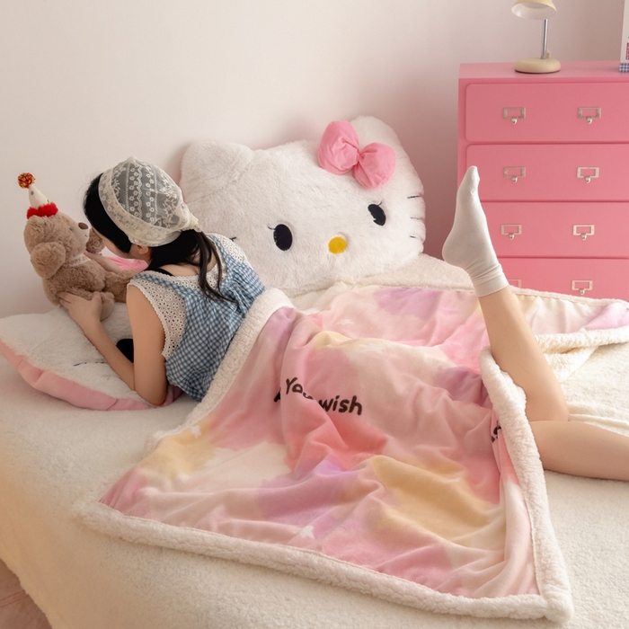 91家纺网 家纺一手货源 找家纺 温眠家纺 2025新款ins羊羔绒牛奶绒可被套休闲毯单被套-毯子图 羊-梦境