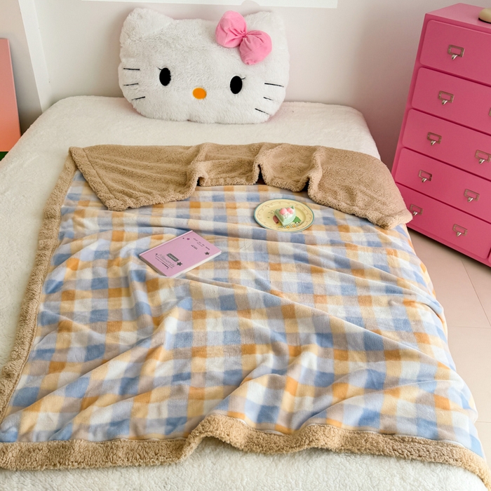 91家纺网 家纺一手货源 找家纺 温眠家纺 2025新款ins羊羔绒牛奶绒可被套休闲毯单被套-毯子图 羊-墨尔本