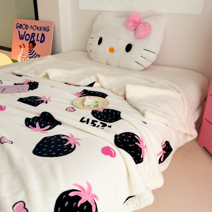 91家纺网 家纺一手货源 找家纺 温眠家纺 2025新款ins羊羔绒牛奶绒可被套休闲毯单被套-毯子图 羊-山野莓莓