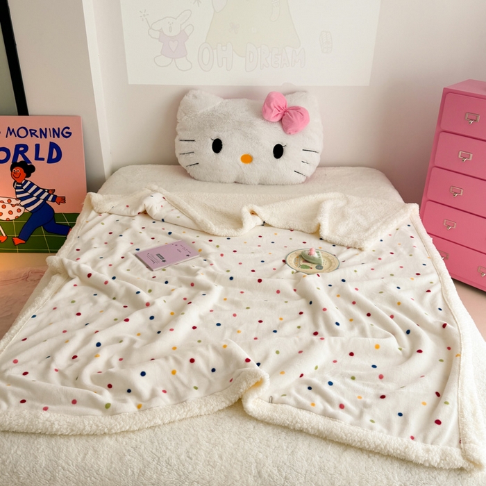 91家纺网 家纺一手货源 找家纺 温眠家纺 2025新款ins羊羔绒牛奶绒可被套休闲毯单被套-毯子图 羊-多彩