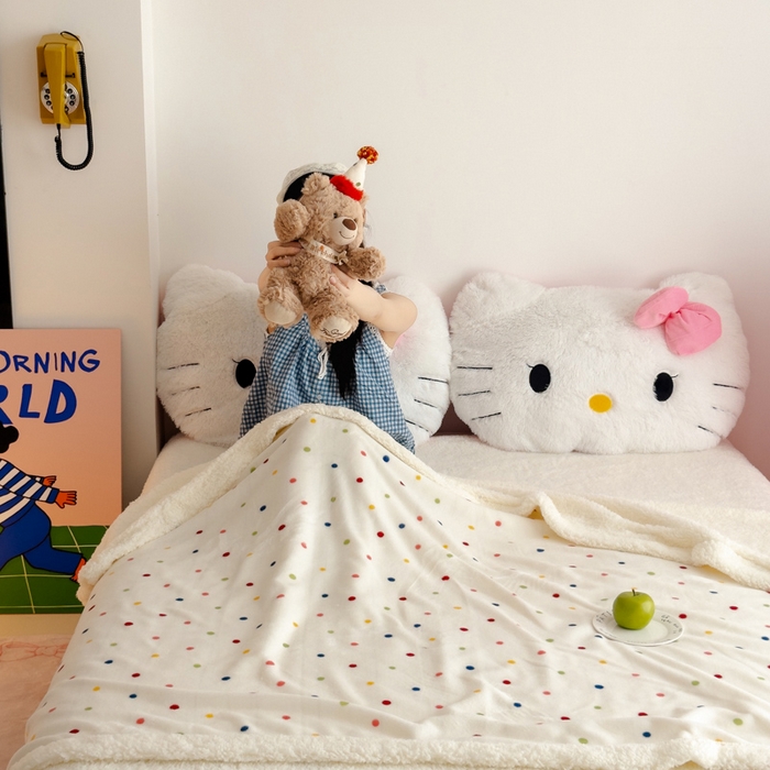 91家纺网 家纺一手货源 找家纺 温眠家纺 2025新款ins羊羔绒牛奶绒可被套休闲毯单被套-毯子图 羊-多彩