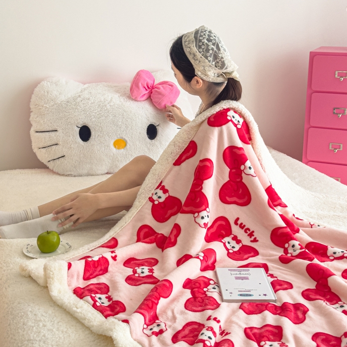 91家纺网 家纺一手货源 找家纺 温眠家纺 2025新款ins羊羔绒牛奶绒可被套休闲毯单被套-毯子图 羊-多多猫咪