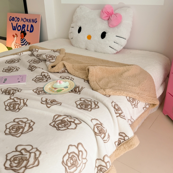 91家纺网 家纺一手货源 找家纺 温眠家纺 2025新款ins羊羔绒牛奶绒可被套休闲毯单被套-毯子图 羊-苏颜