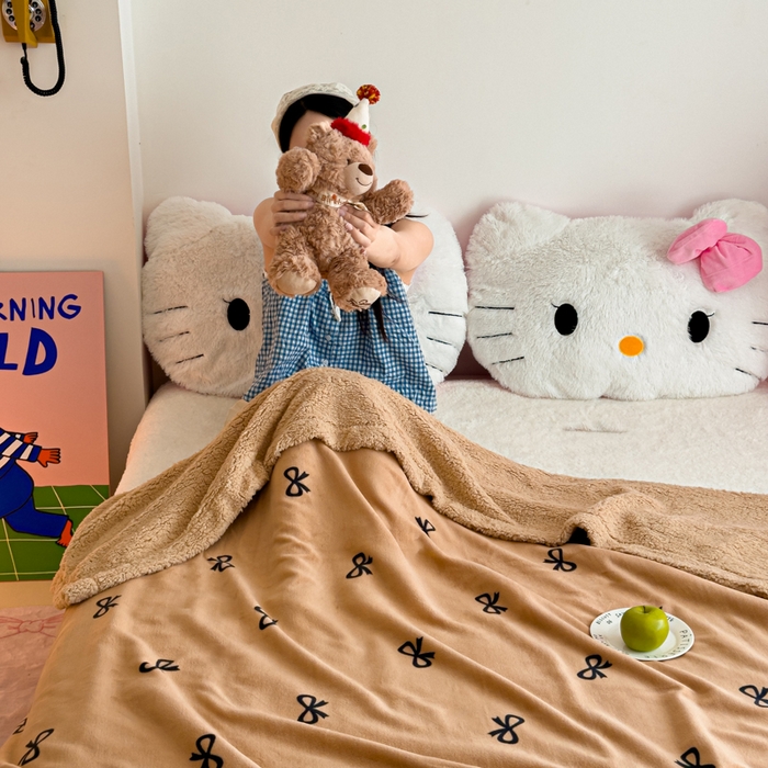 91家纺网 家纺一手货源 找家纺 温眠家纺 2025新款ins羊羔绒牛奶绒可被套休闲毯单被套-毯子图 羊-卡布基诺