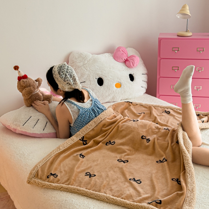 91家纺网 家纺一手货源 找家纺 温眠家纺 2025新款ins羊羔绒牛奶绒可被套休闲毯单被套-毯子图 羊-卡布基诺