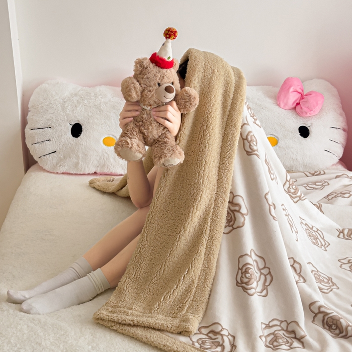 91家纺网 家纺一手货源 找家纺 温眠家纺 2025新款ins羊羔绒牛奶绒可被套休闲毯单被套-毯子图 羊-苏颜