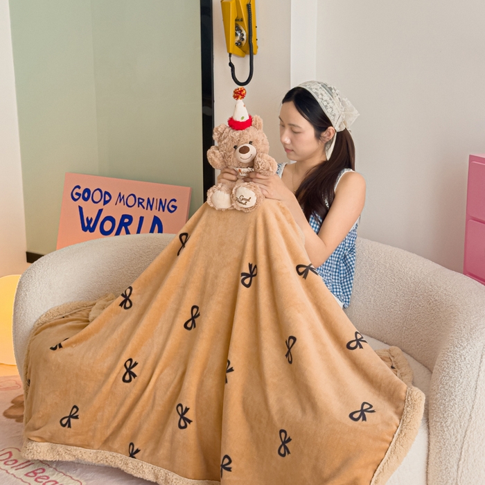 91家纺网 家纺一手货源 找家纺 温眠家纺 2025新款ins羊羔绒牛奶绒可被套休闲毯单被套-毯子图 羊-卡布基诺