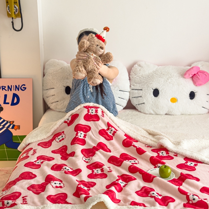 91家纺网 家纺一手货源 找家纺 温眠家纺 2025新款ins羊羔绒牛奶绒可被套休闲毯单被套-毯子图 羊-多多猫咪