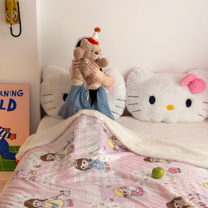 91家纺网 家纺一手货源 找家纺 温眠家纺 2025新款ins羊羔绒牛奶绒可被套休闲毯单被套-毯子图 羊-米兜