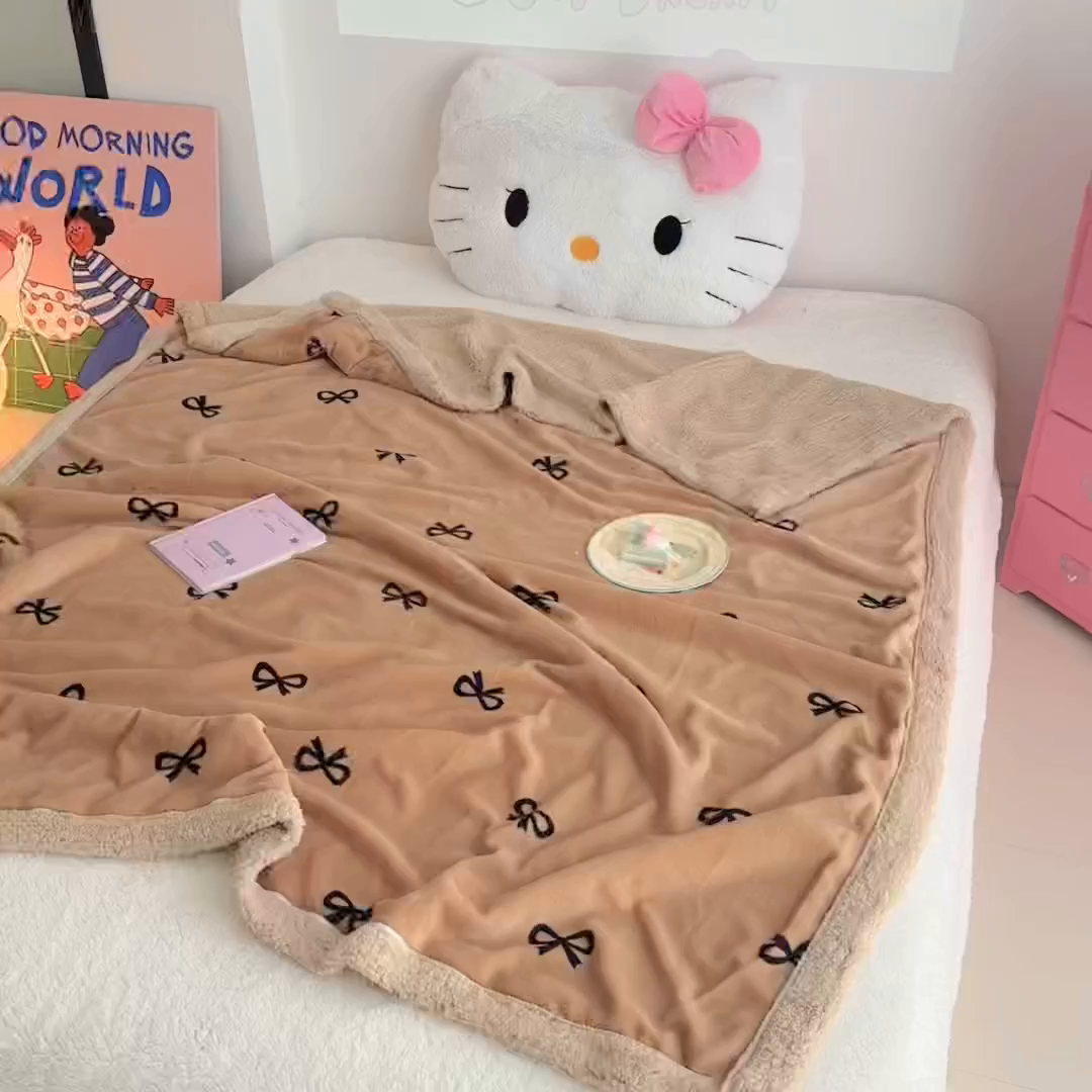 91家纺网 家纺一手货源 找家纺 温眠家纺 2025新款ins羊羔绒牛奶绒可被套休闲毯单被套-毯子图 羊-卡布基诺