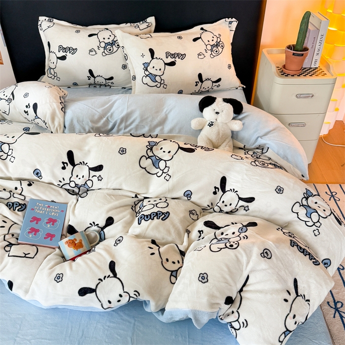 91家纺网 家纺一手货源 找家纺 （总）温眠家纺 2025新款加厚牛奶绒四件套跑量款