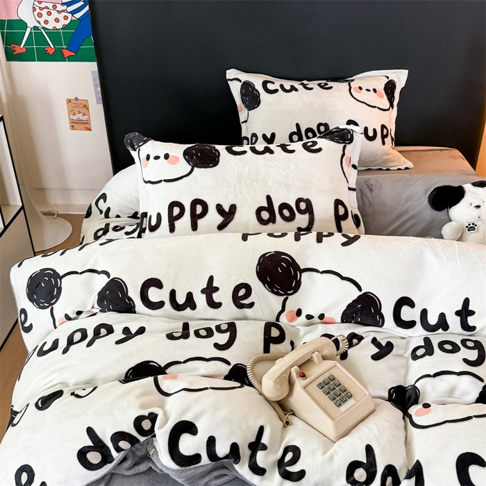 91家纺网 家纺一手货源 找家纺 （总）温眠家纺 2025新款加厚牛奶绒四件套跑量款